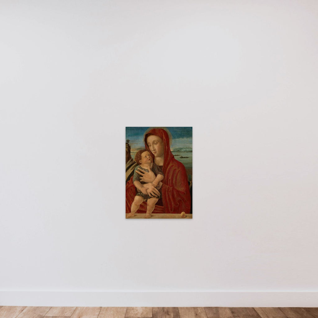Madonna and Child unframed — shown to scale