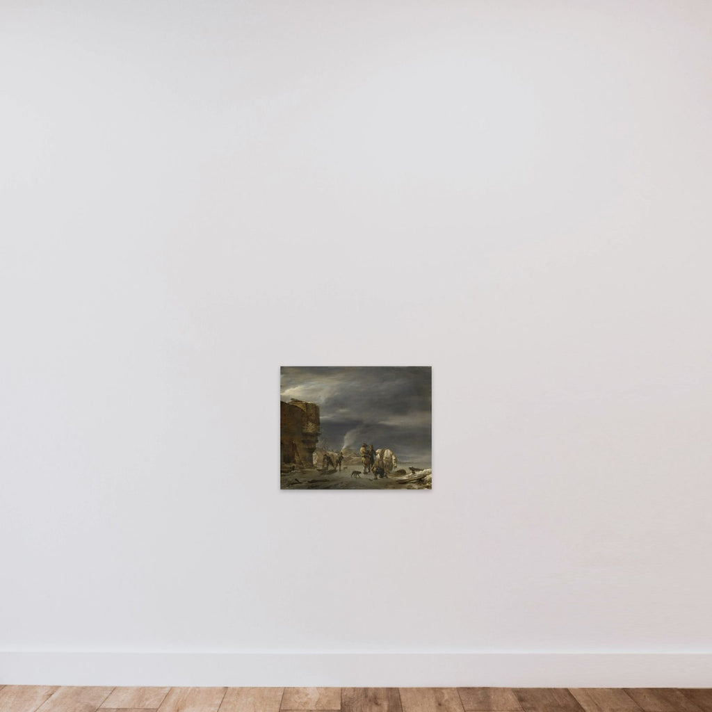 On the Ice near a Town unframed — shown to scale