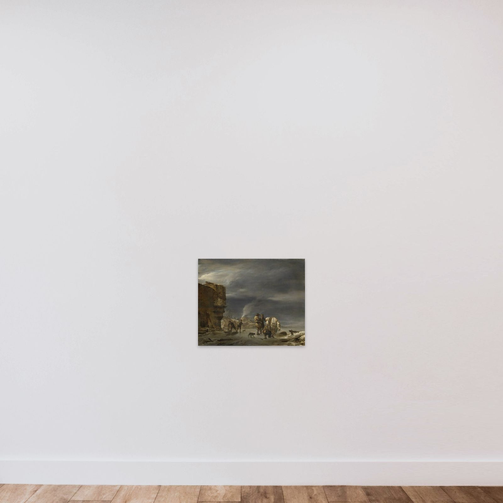 On the Ice near a Town unframed — shown to scale