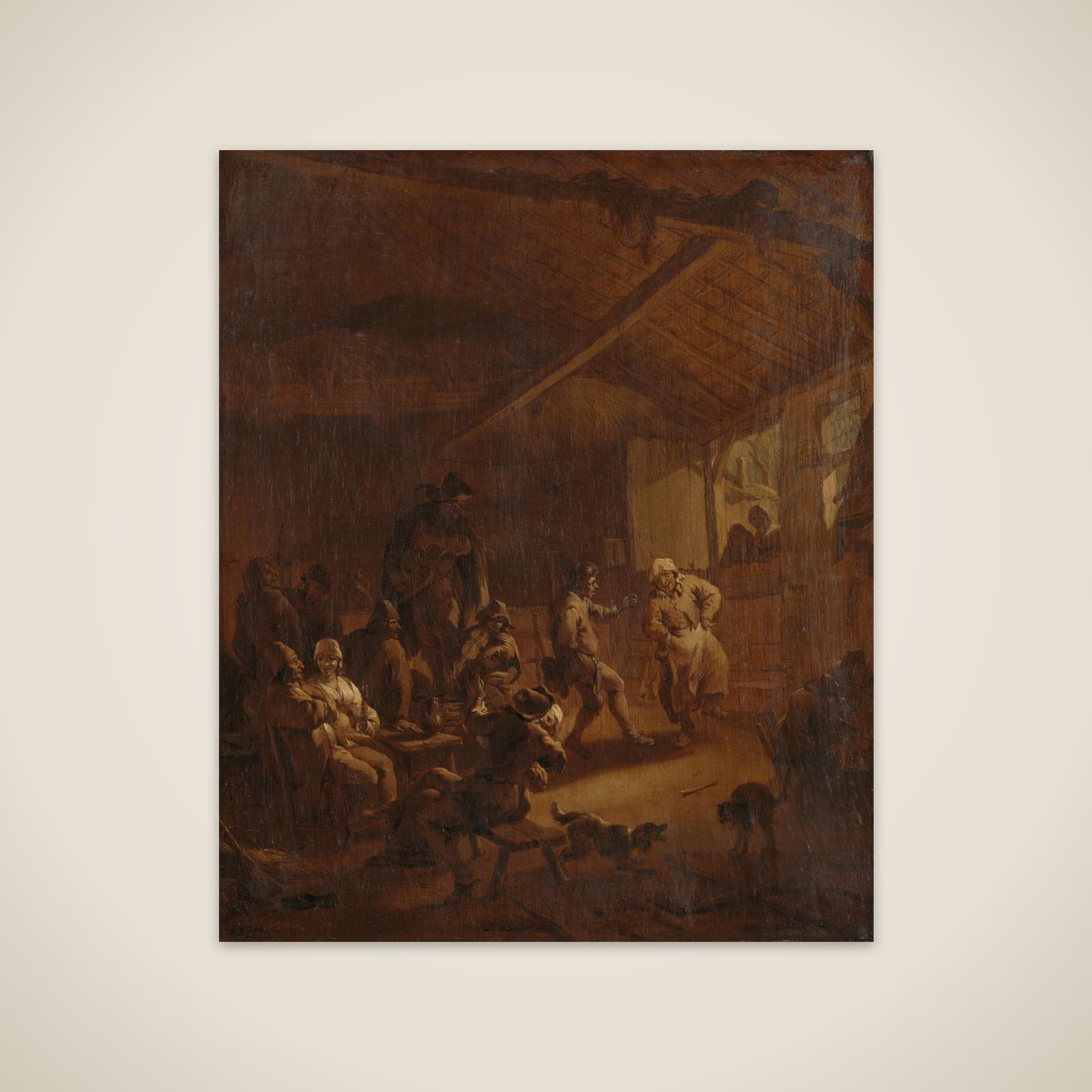 Peasants Dancing in a Barn unframed print