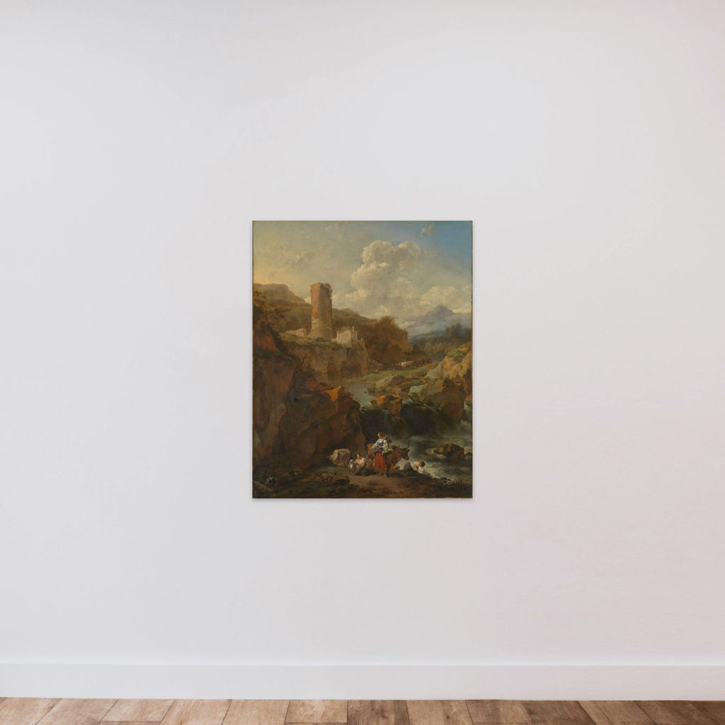 Italian Landscape unframed — shown to scale