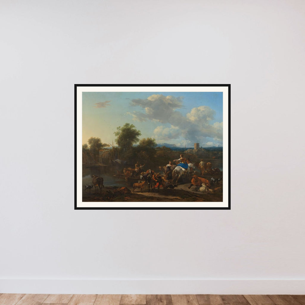The Cattle Ferry framed — shown to scale