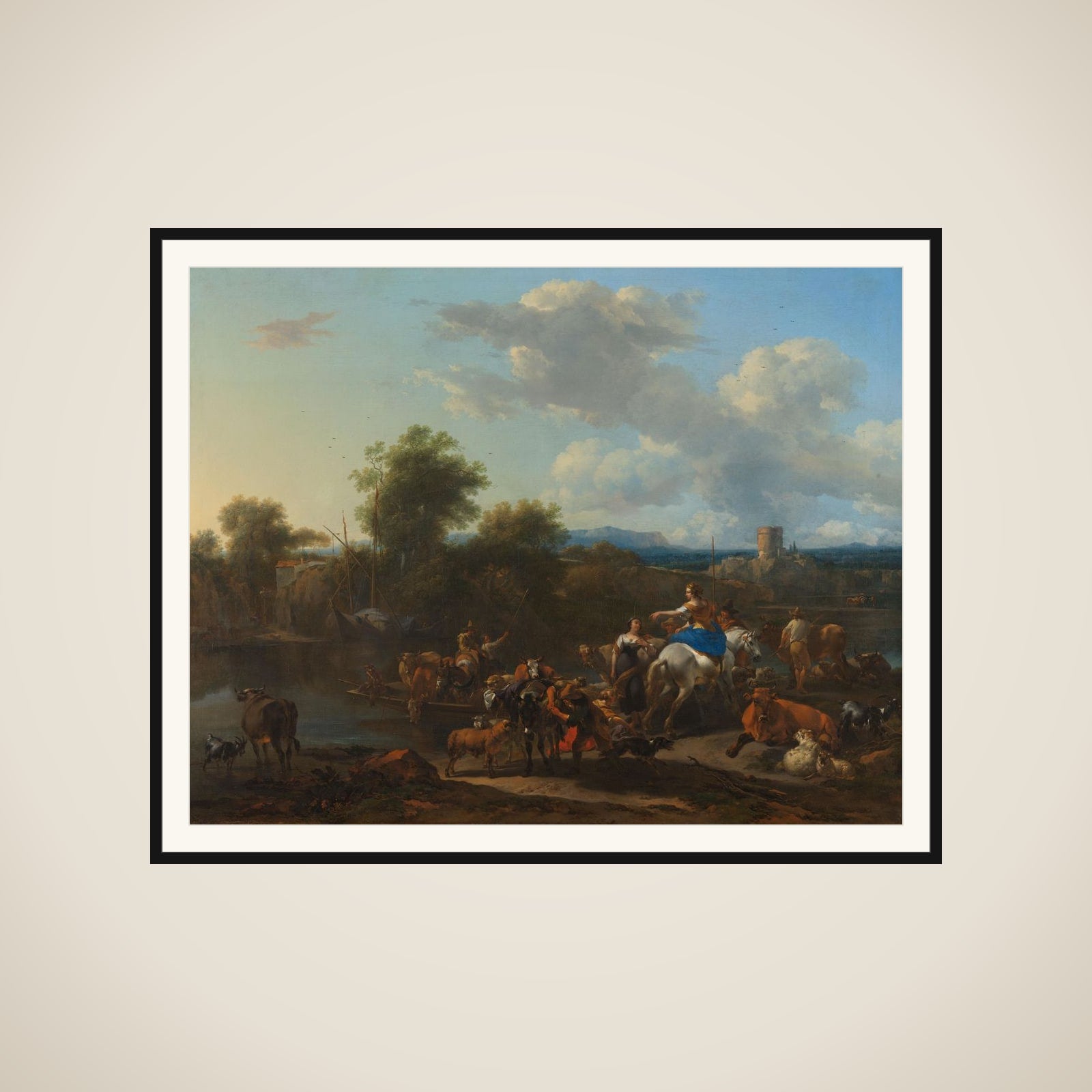 The Cattle Ferry framed
