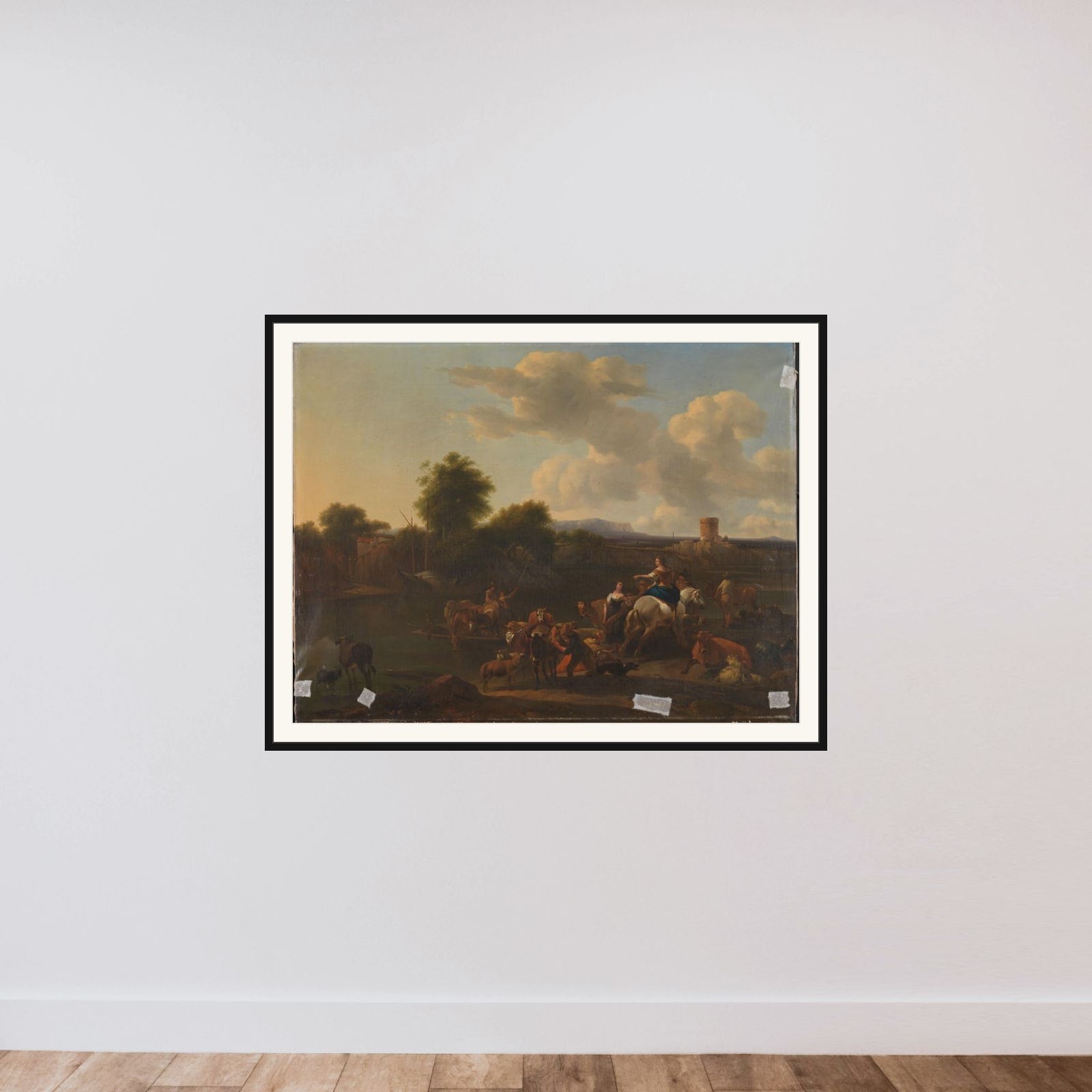 The Cattle Ferry framed — shown to scale