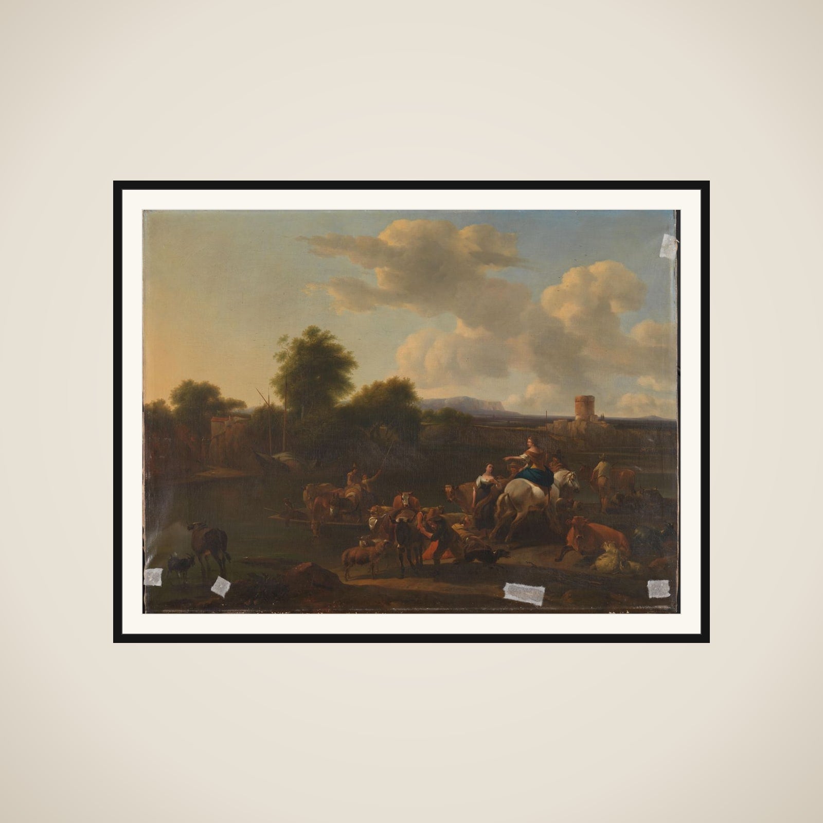 The Cattle Ferry framed