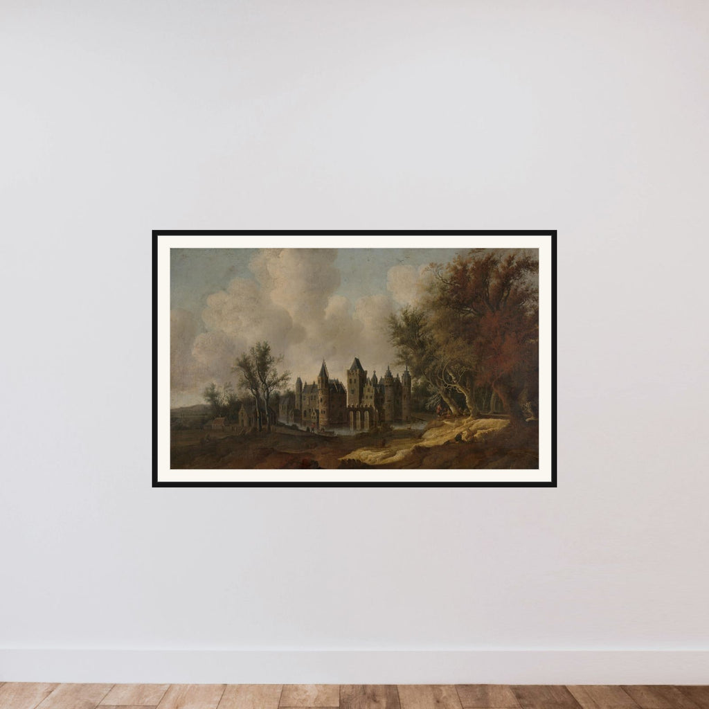 Egmond Castle framed — shown to scale