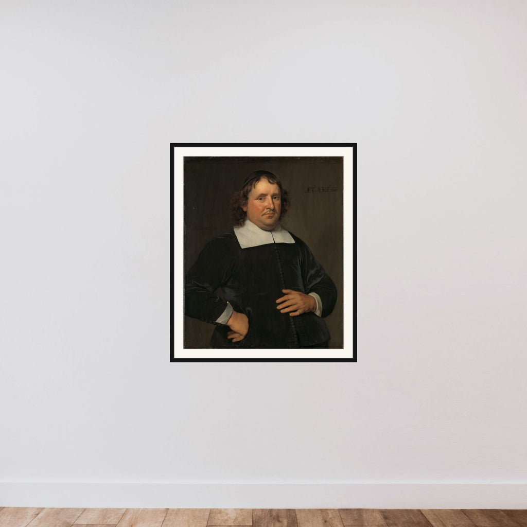 Thomas Pots (1618-1689). Minister at Vlissingen framed — shown to scale
