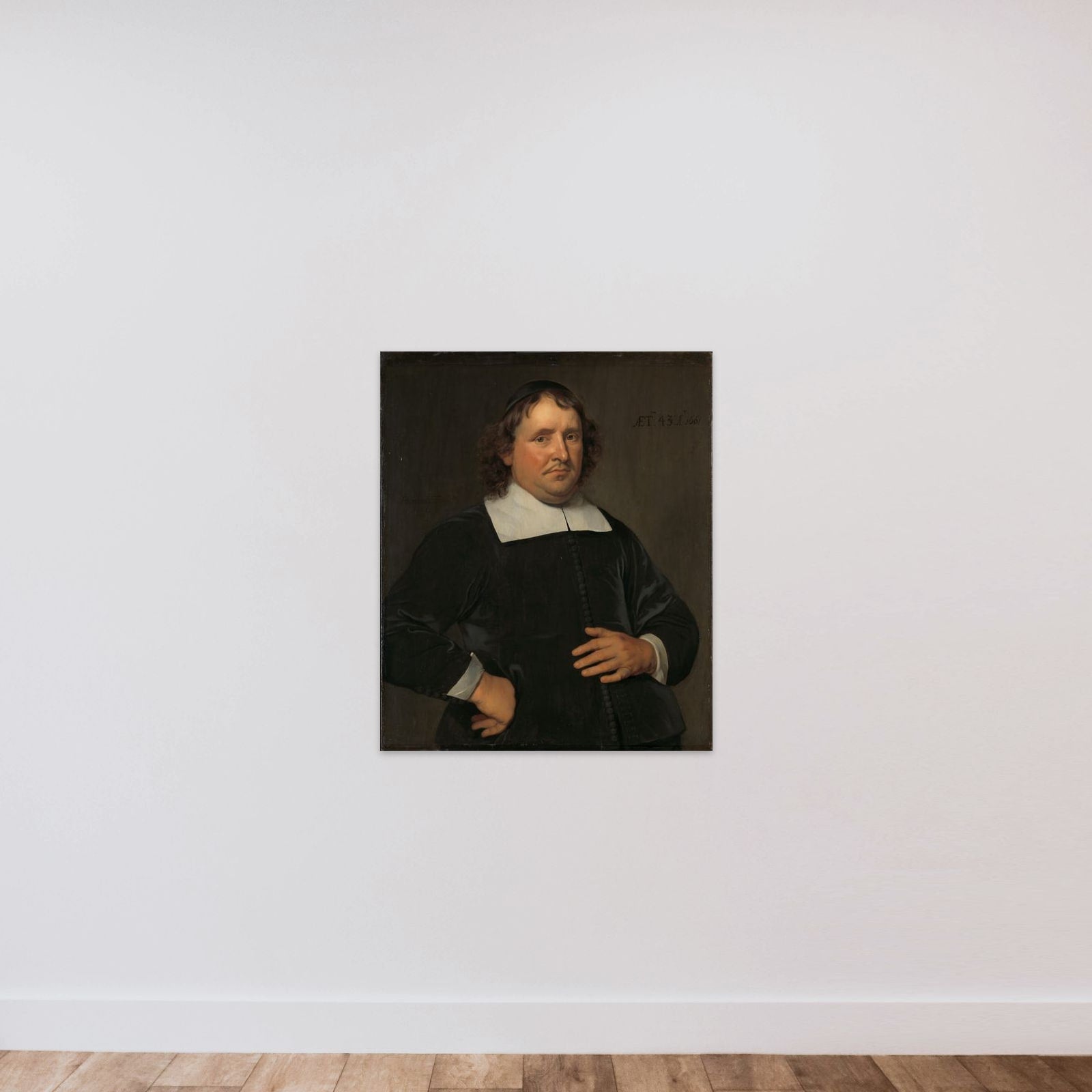 Thomas Pots (1618-1689). Minister at Vlissingen unframed — shown to scale
