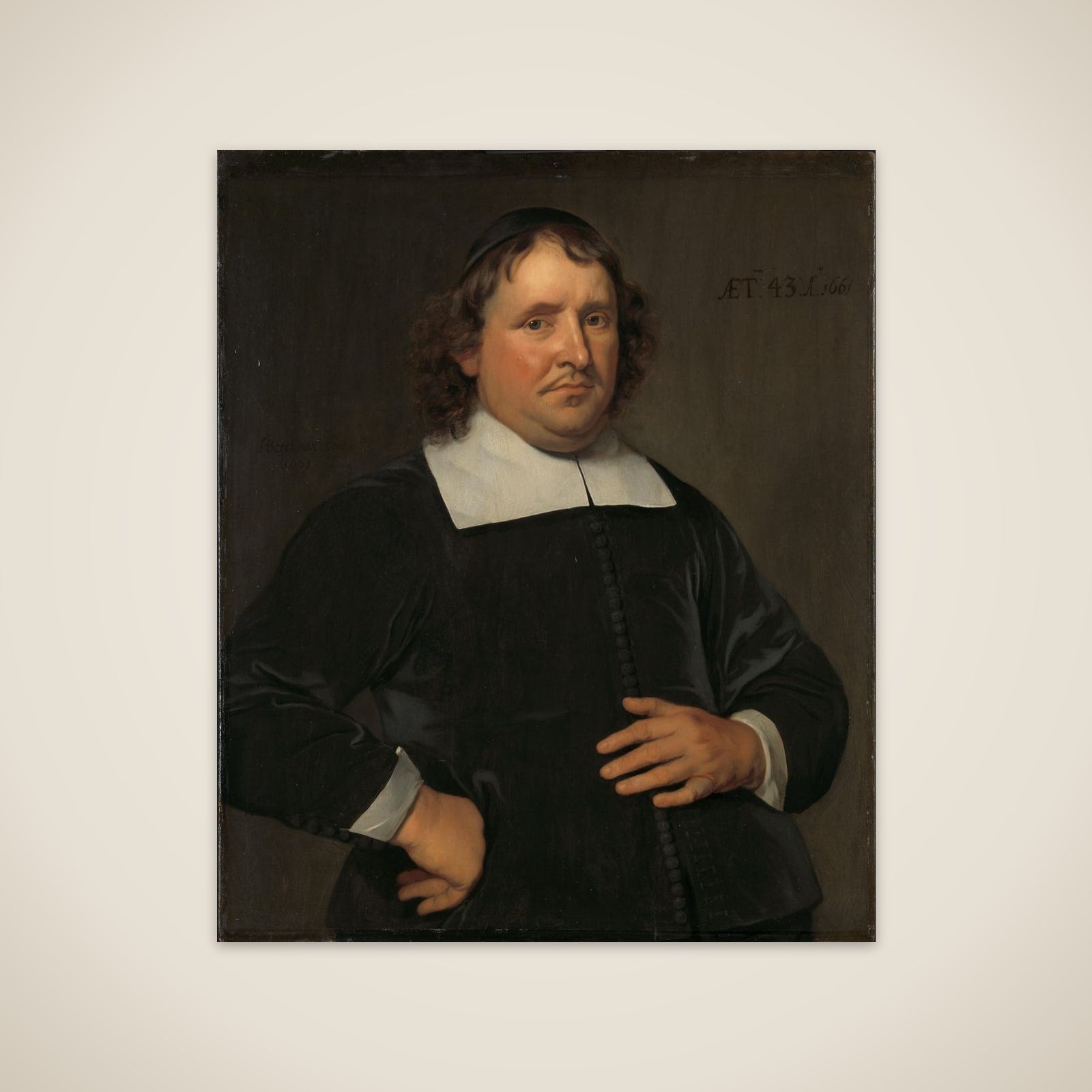Thomas Pots (1618-1689). Minister at Vlissingen unframed print