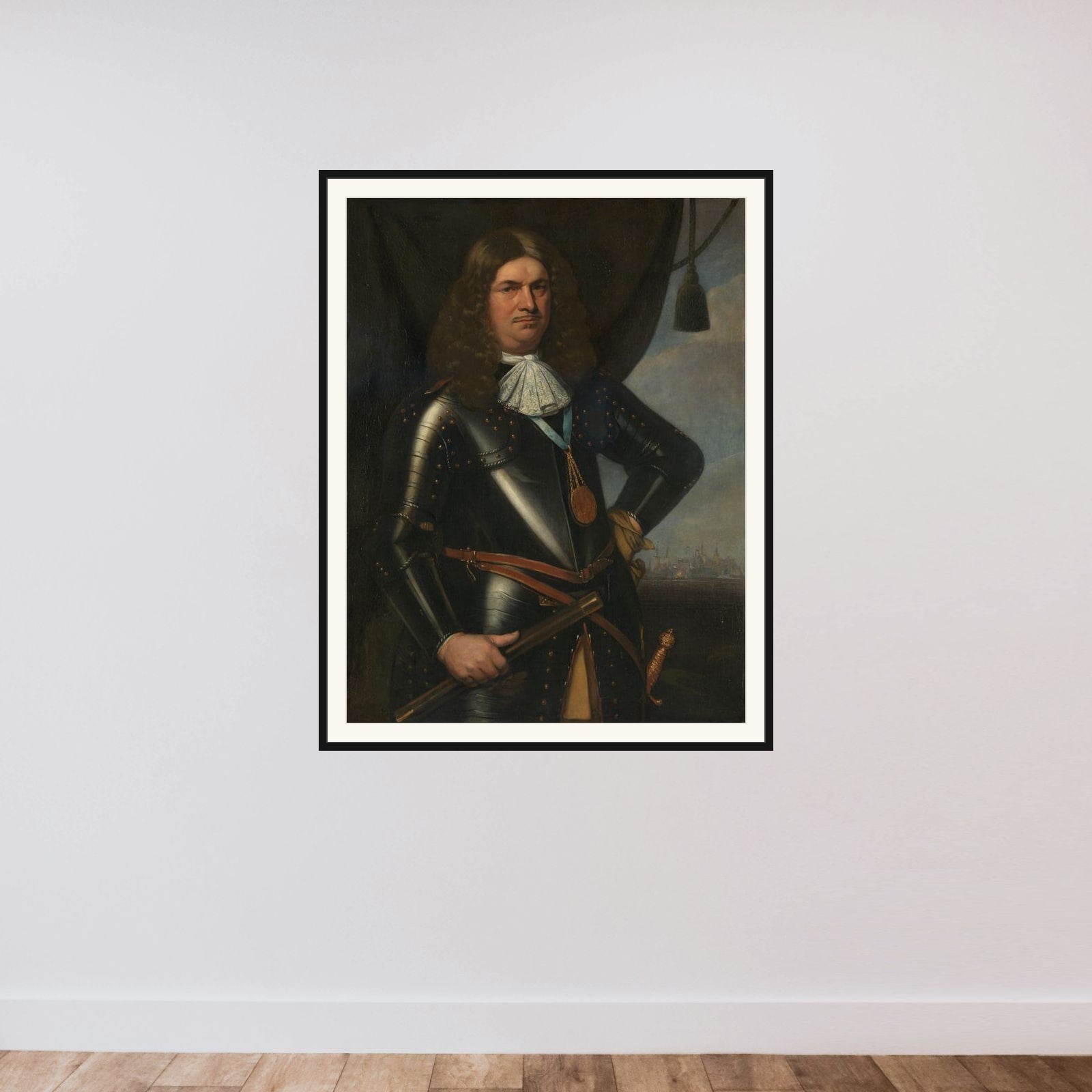 Adriaen Banckert (c 1620-1684), Vice Admiral of Zeeland framed — shown to scale