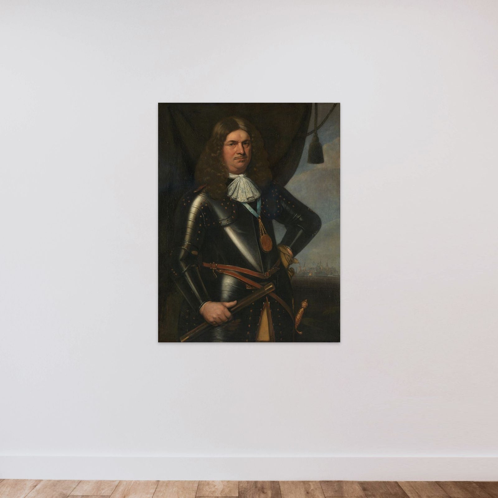 Adriaen Banckert (c 1620-1684), Vice Admiral of Zeeland unframed — shown to scale
