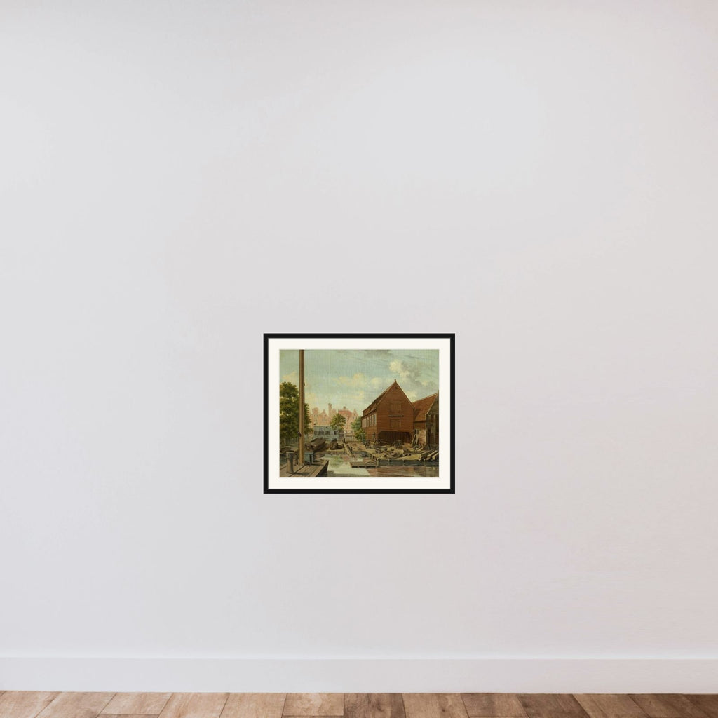 The Shipyard 'D'Hollandsche Tuin' on Bickers Eiland, Amsterdam framed — shown to scale