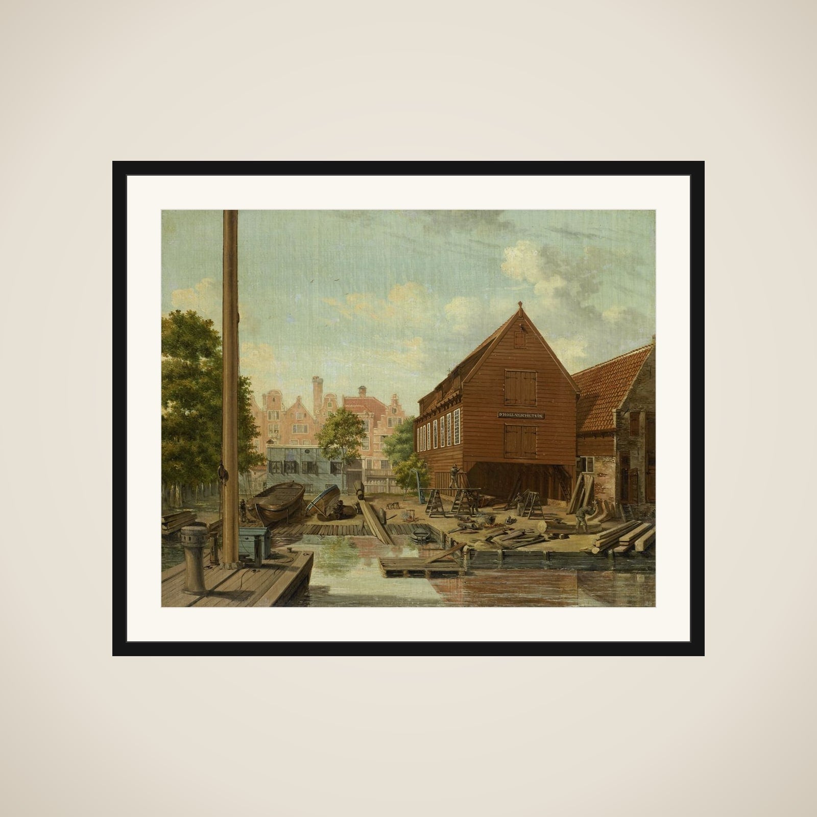 The Shipyard 'D'Hollandsche Tuin' on Bickers Eiland, Amsterdam framed