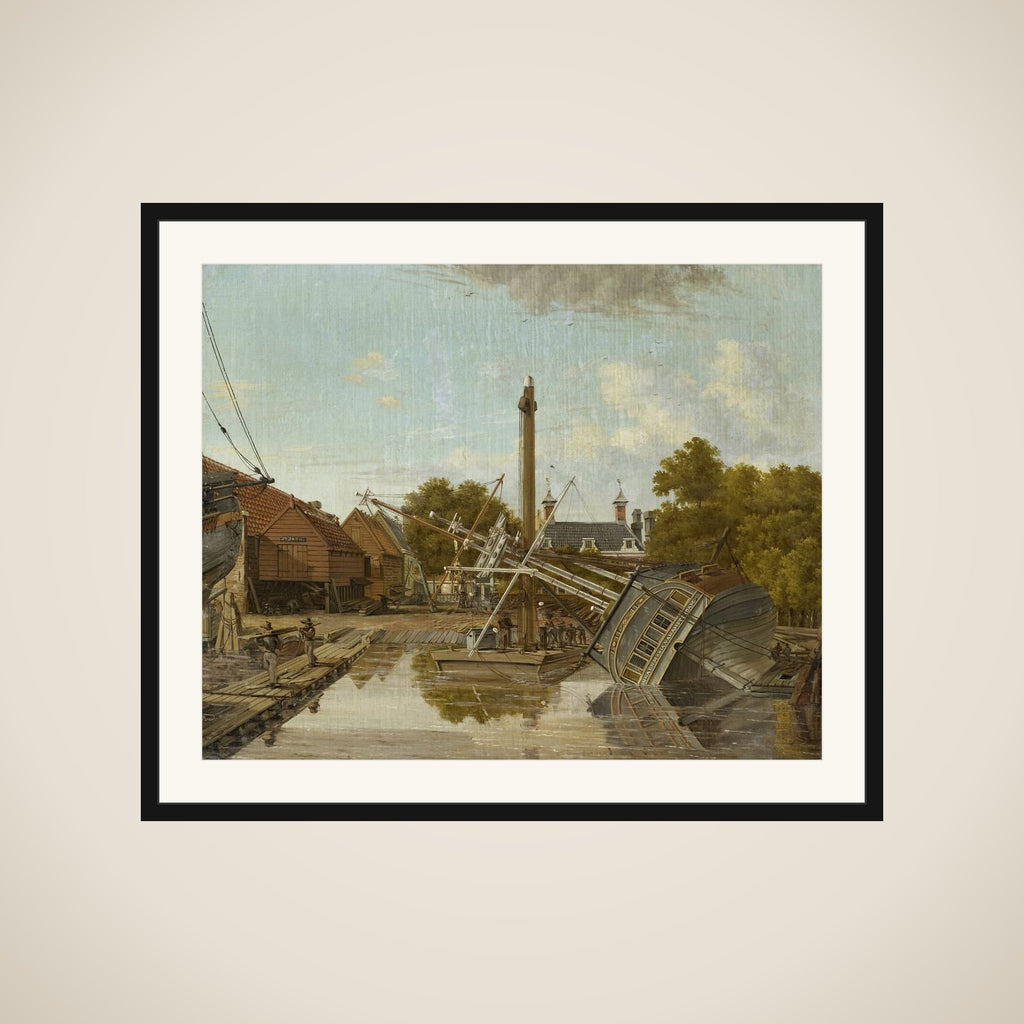 The Shipyard 'St Jago'on Bickers Eiland, Amsterdam framed