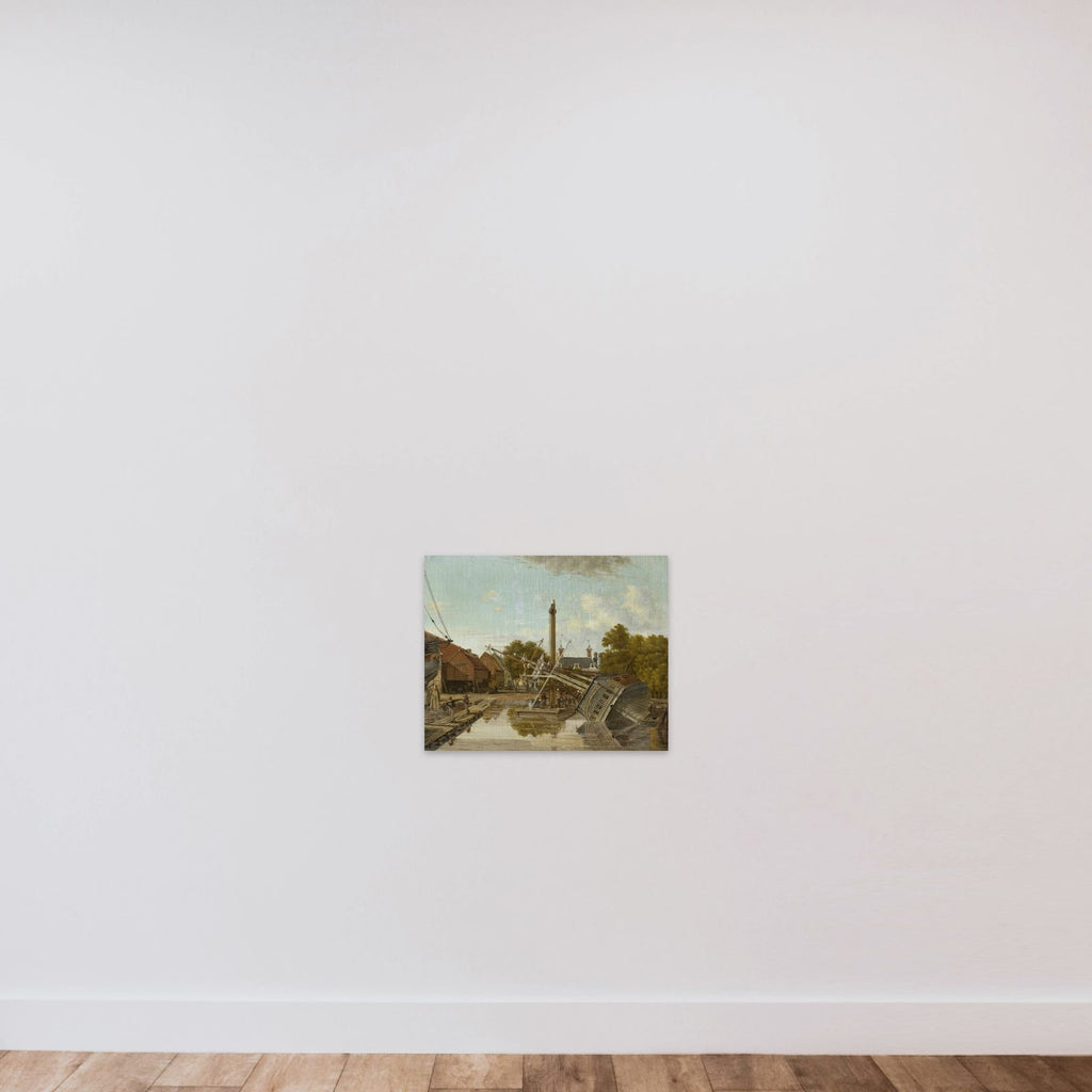 The Shipyard 'St Jago'on Bickers Eiland, Amsterdam unframed — shown to scale