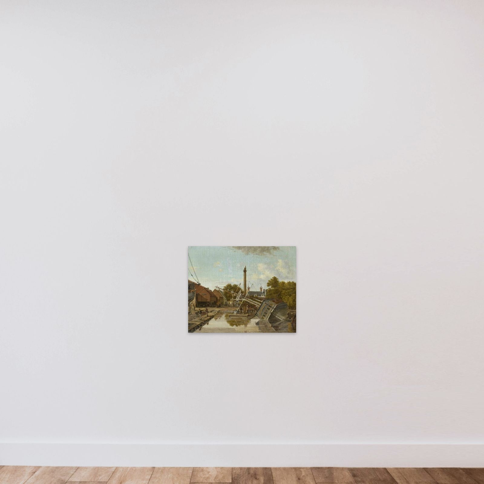 The Shipyard 'St Jago'on Bickers Eiland, Amsterdam unframed — shown to scale