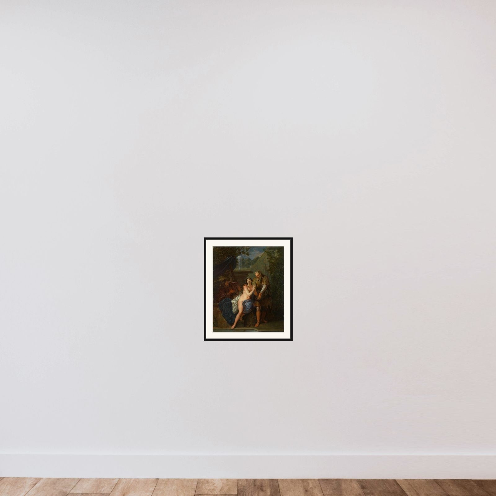 Susanna and the Elders framed — shown to scale
