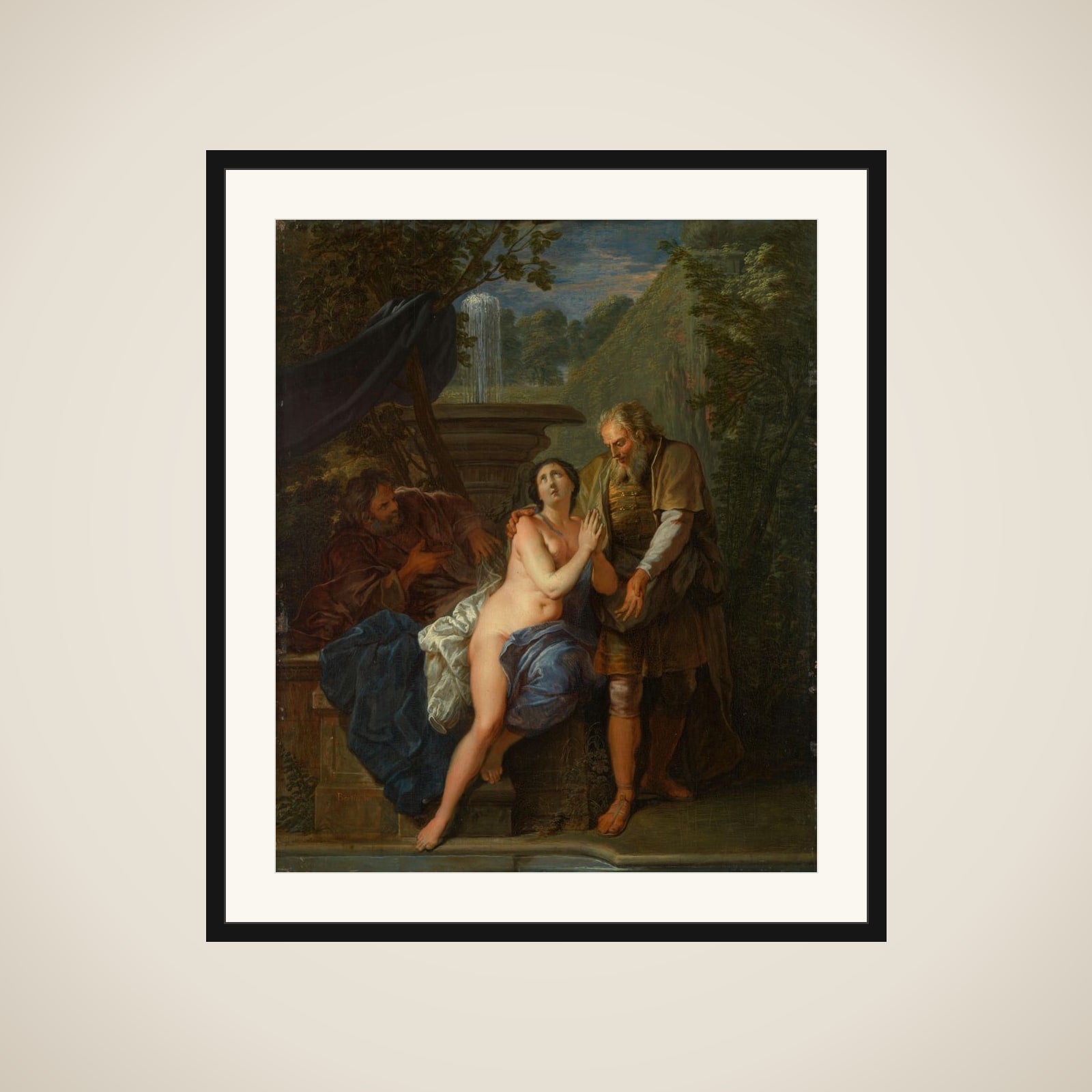 Susanna and the Elders framed
