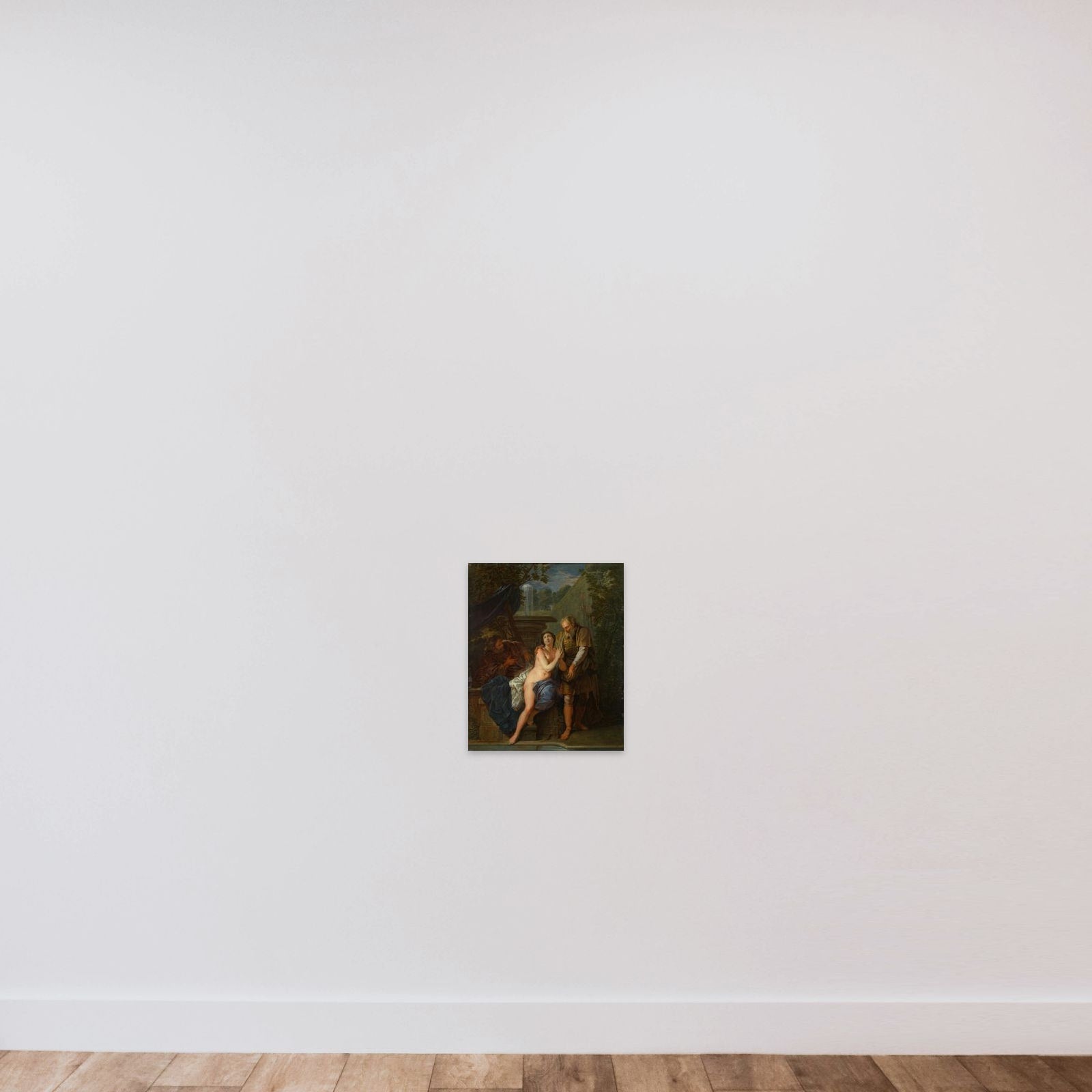 Susanna and the Elders unframed — shown to scale