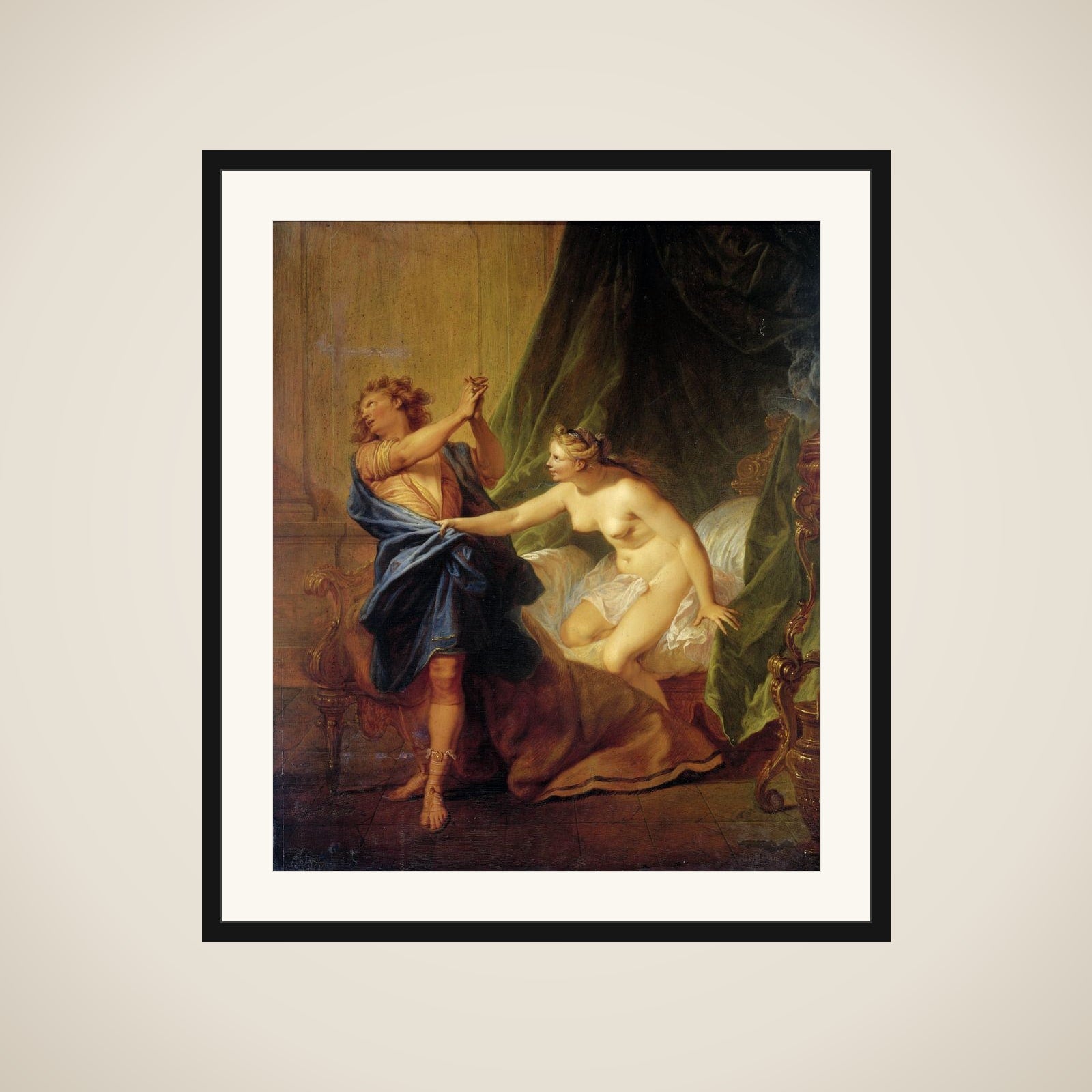 Joseph and Potiphar's Wife framed