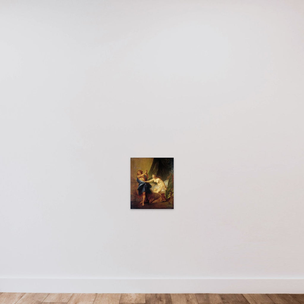 Joseph and Potiphar's Wife unframed — shown to scale