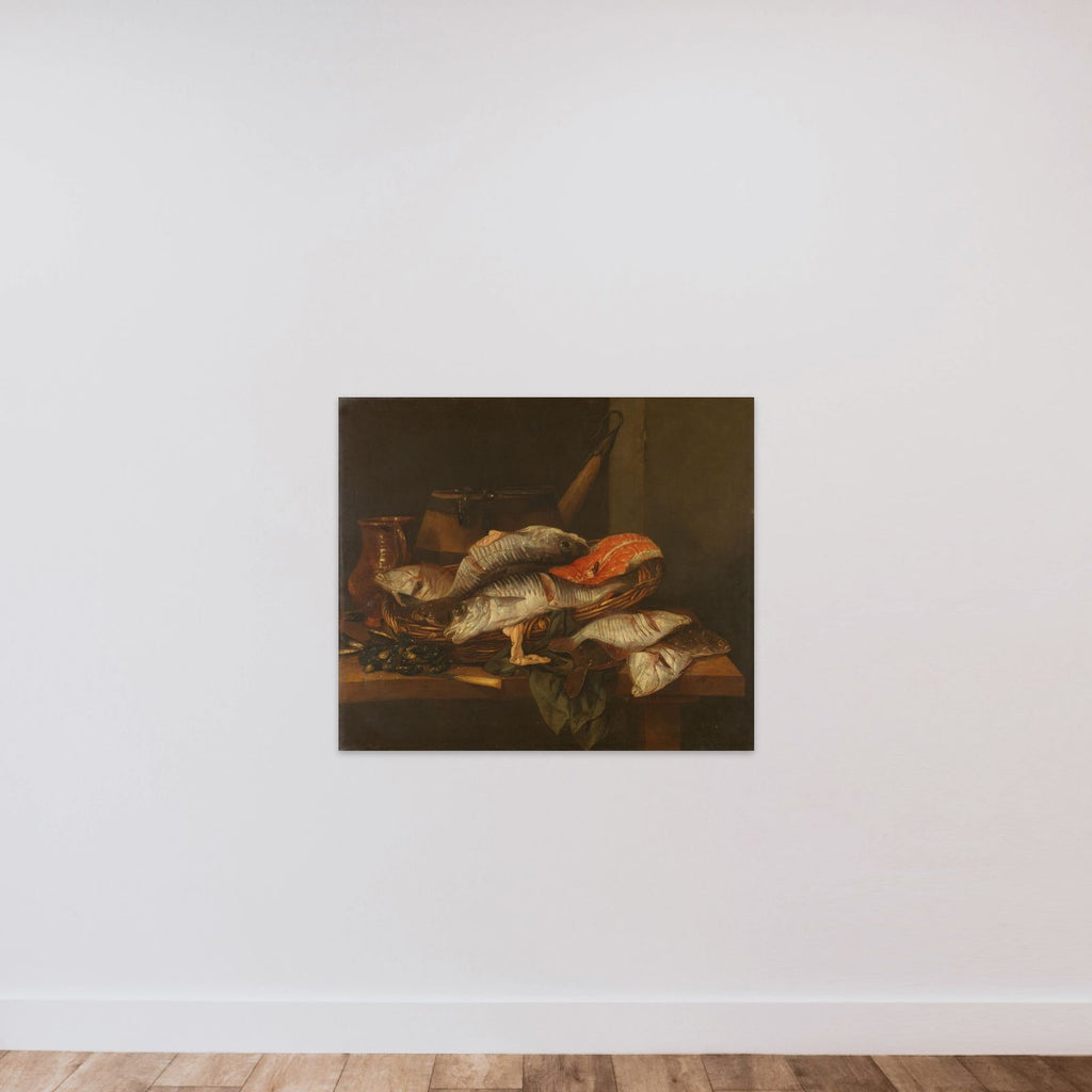 Still Life with Fish unframed — shown to scale