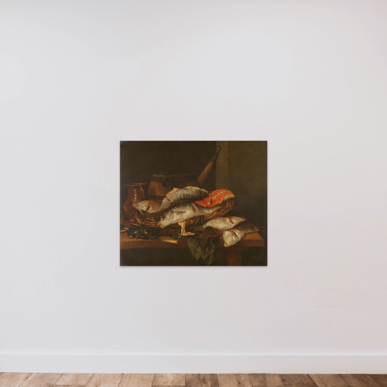 Still Life with Fish unframed — shown to scale