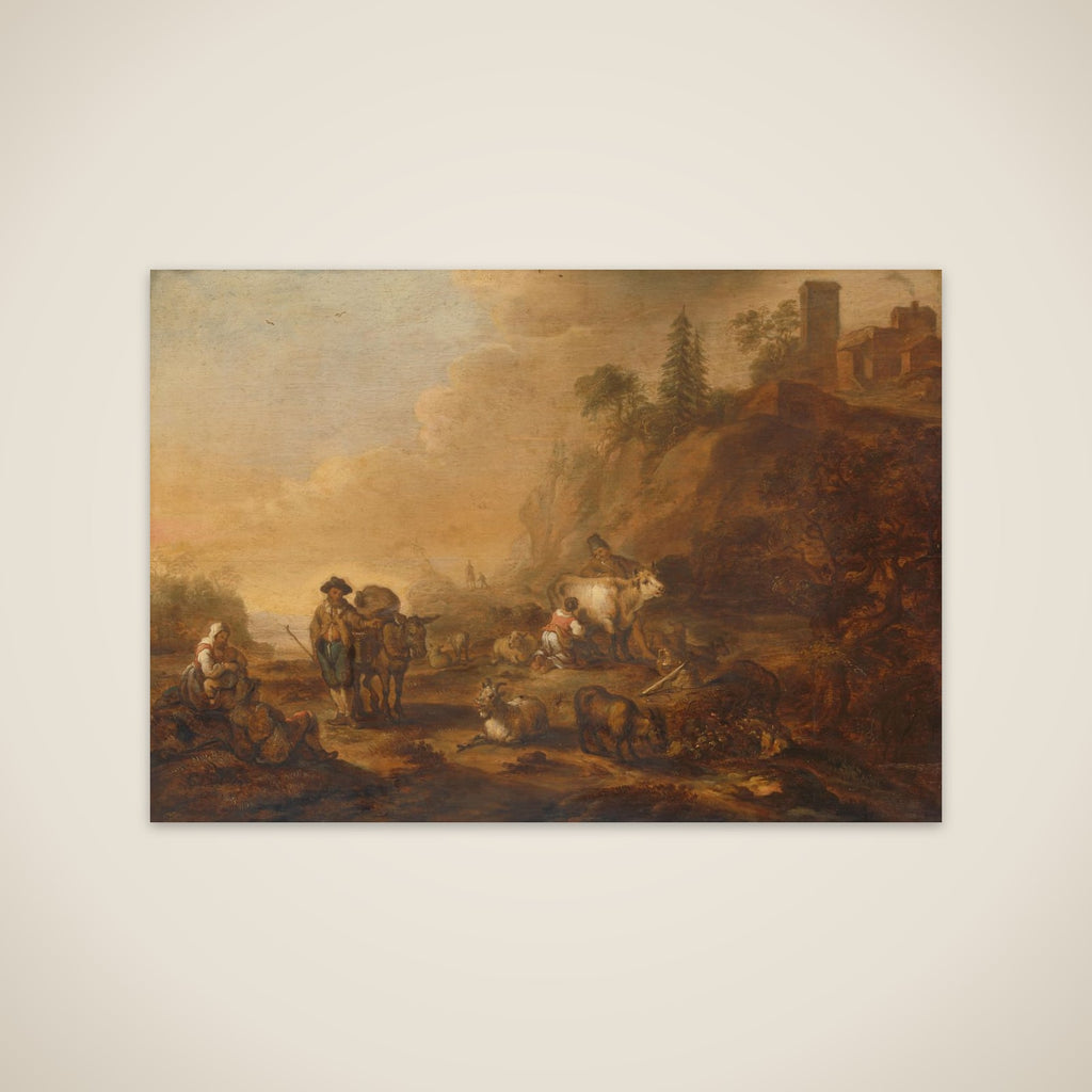 Landscape with Herdsmen and their Droves unframed print