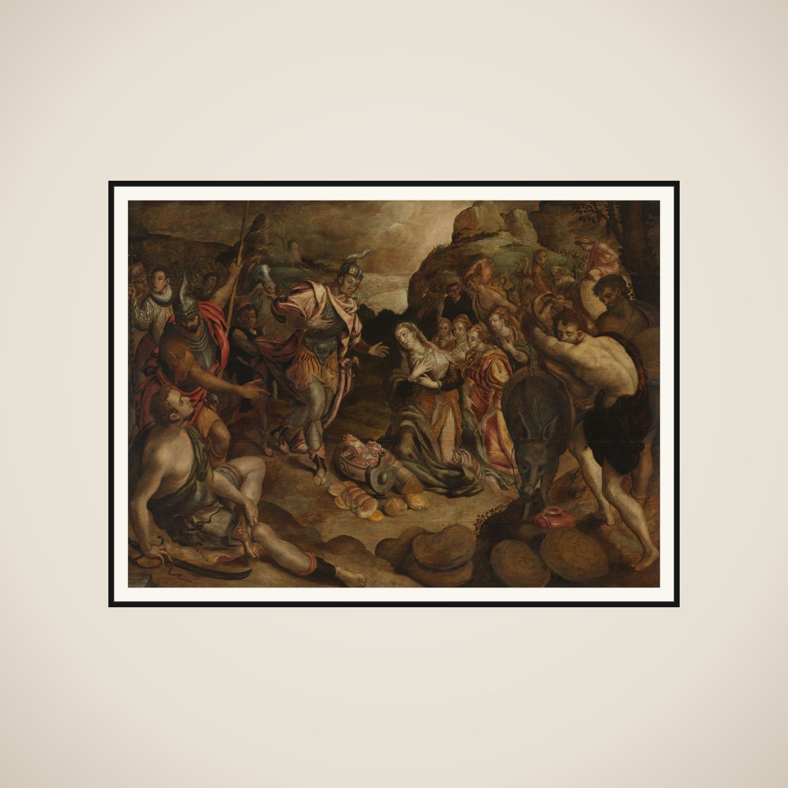 The Meeting of David and Abigail framed