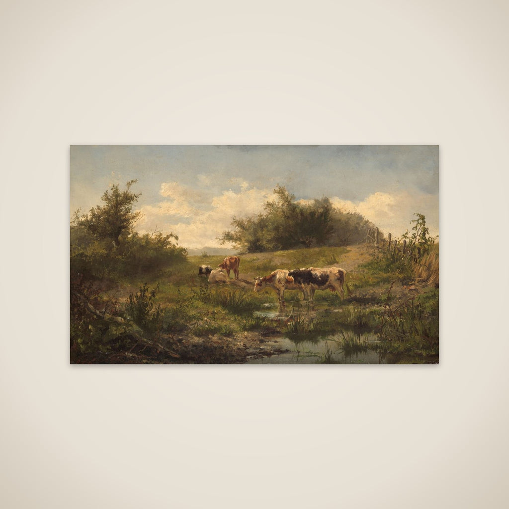 Cows at a Pond unframed print