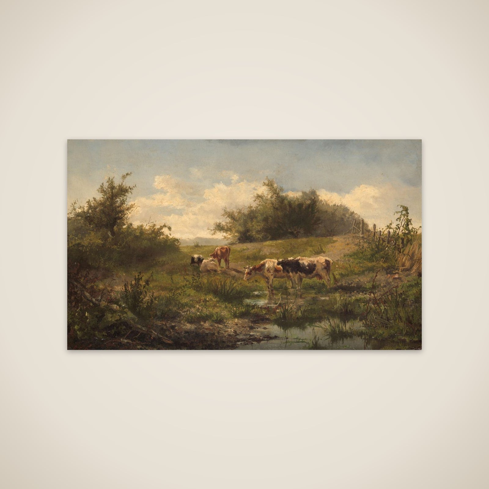 Cows at a Pond unframed print