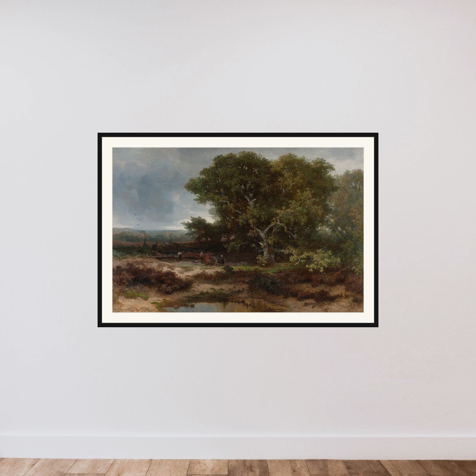 The Heath near Wolfheze framed — shown to scale
