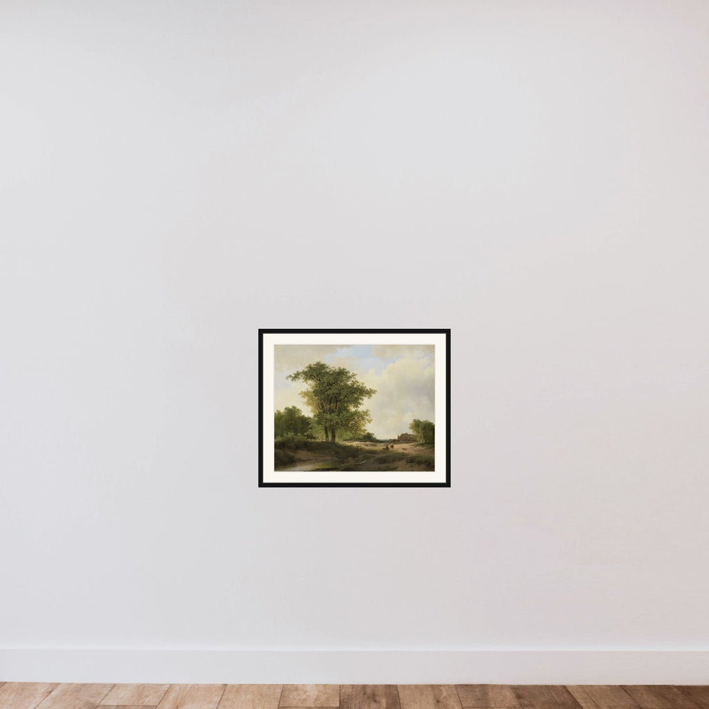 Landscape with Farmstead framed — shown to scale