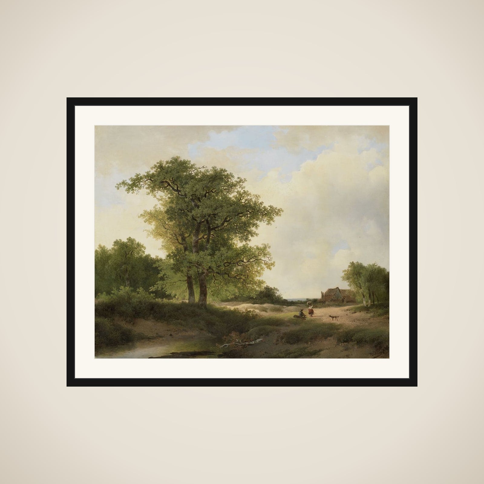 Landscape with Farmstead framed