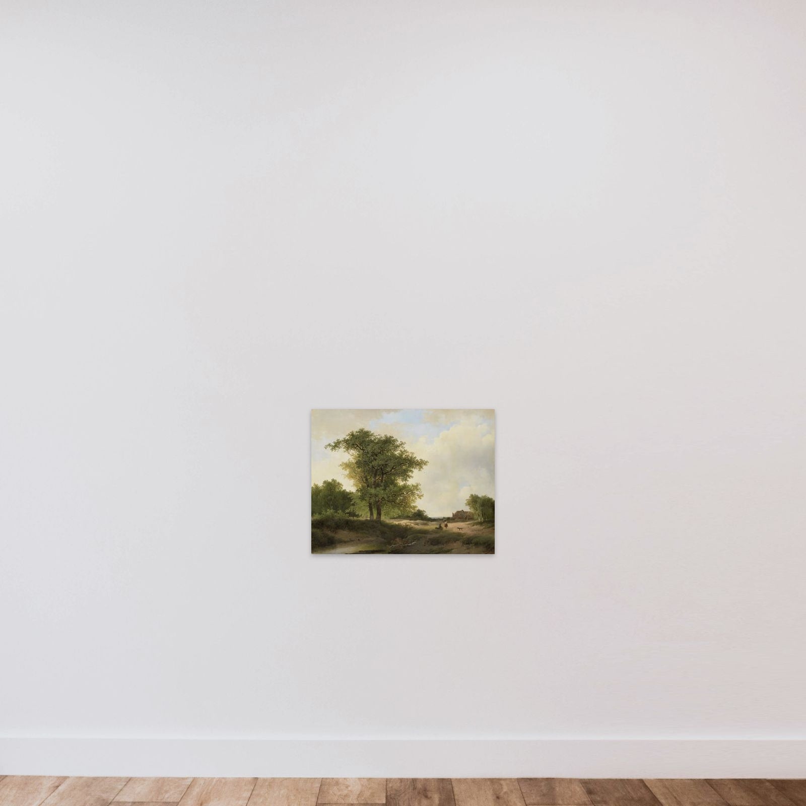 Landscape with Farmstead unframed — shown to scale