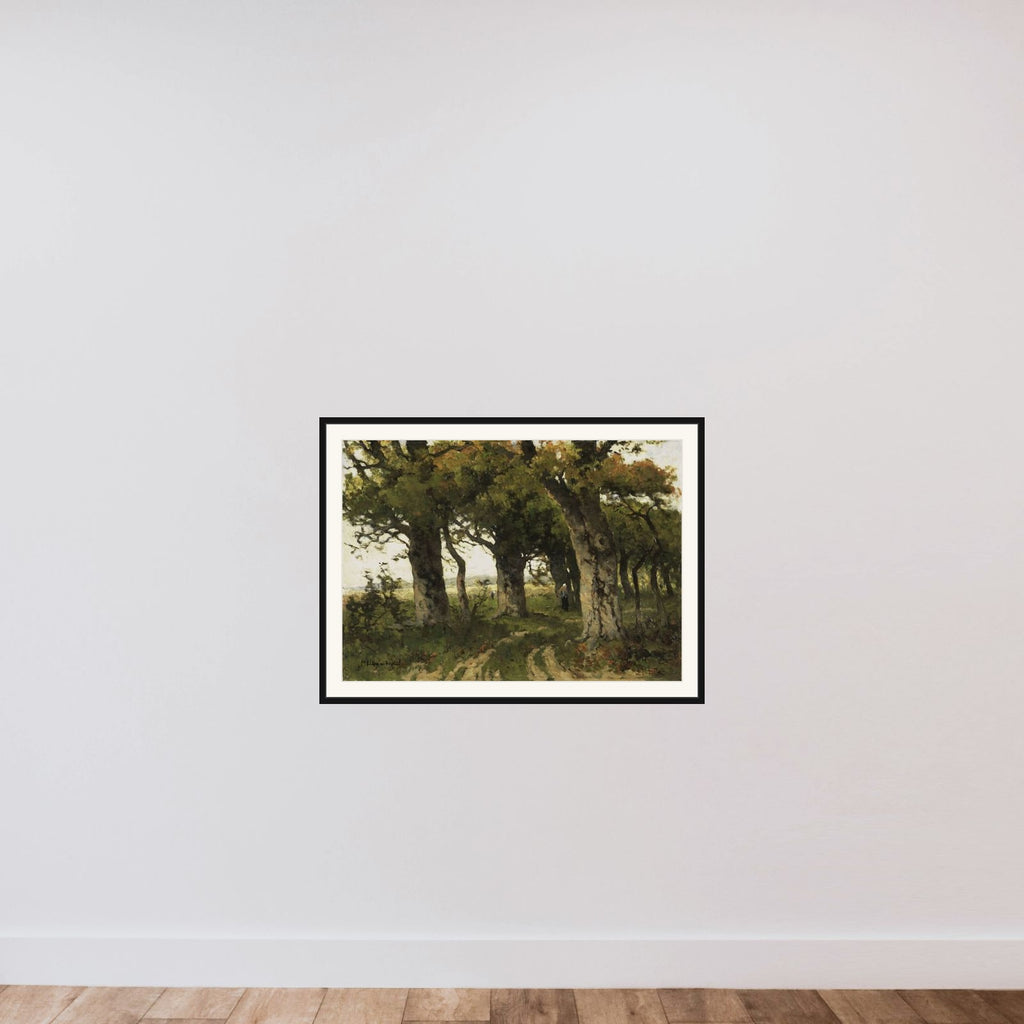 Avenue of Oaks in Late Summer framed — shown to scale