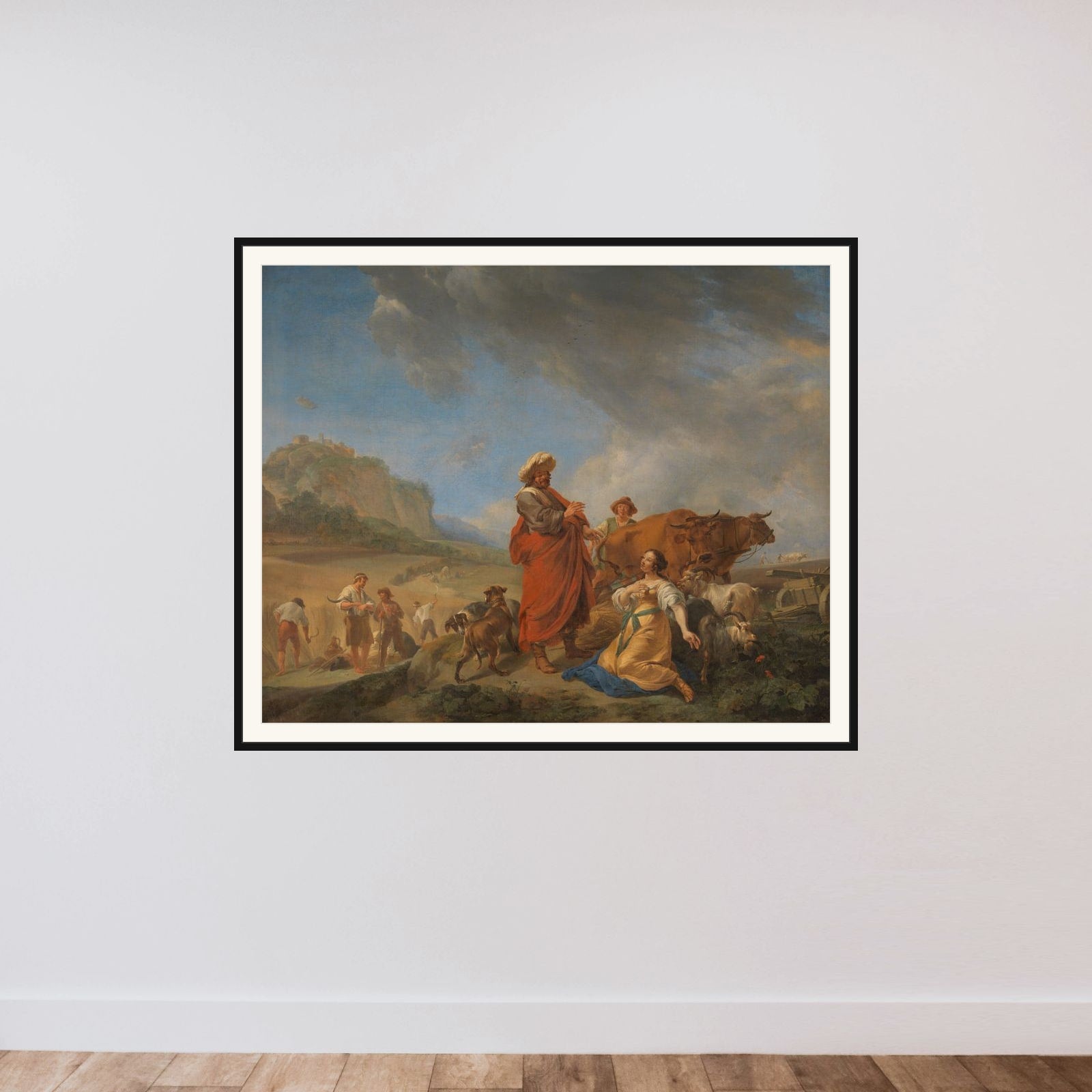 Ruth and Boas framed — shown to scale