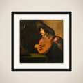 The Lute Player framed