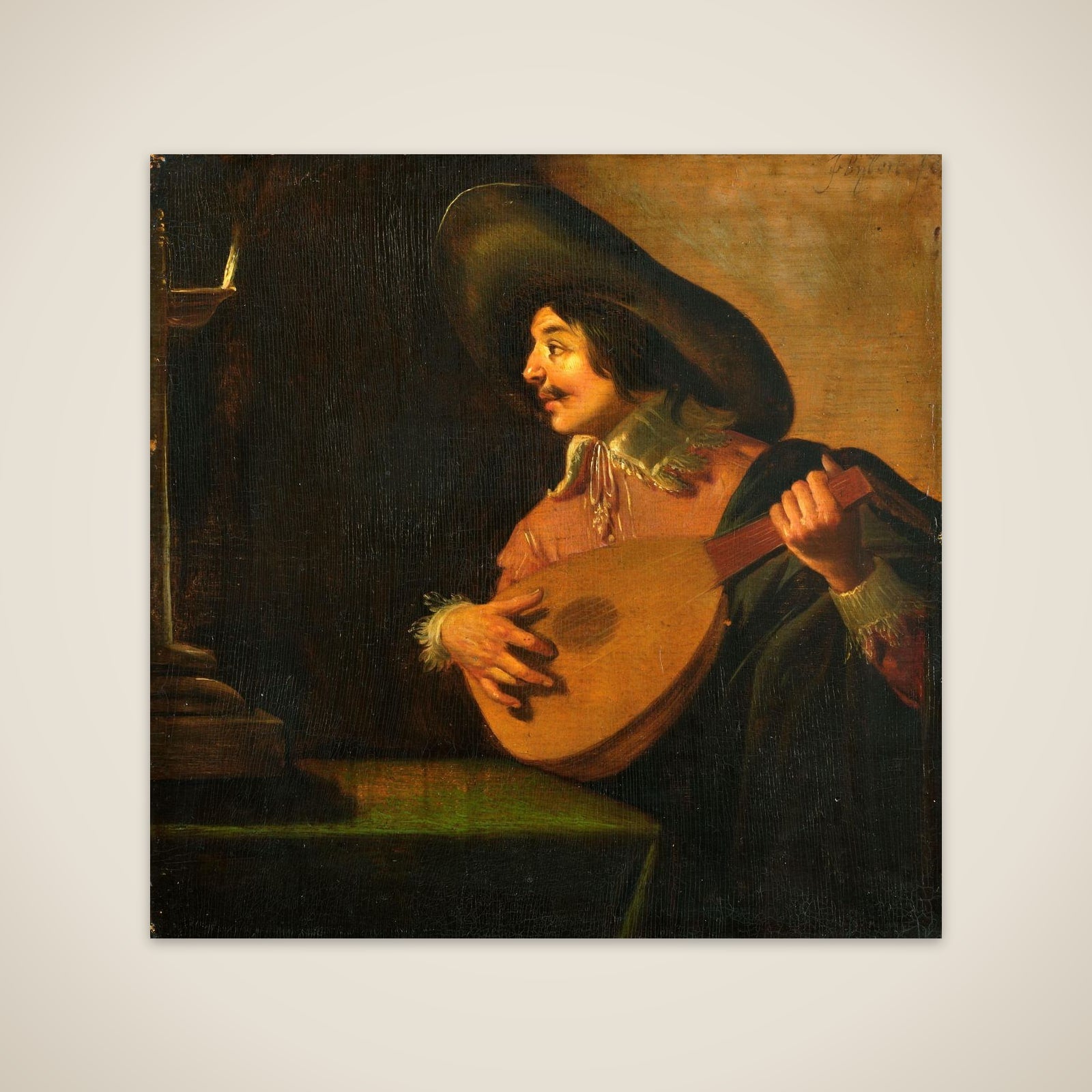The Lute Player unframed print