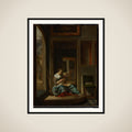 Woman Peeling an Apple framed