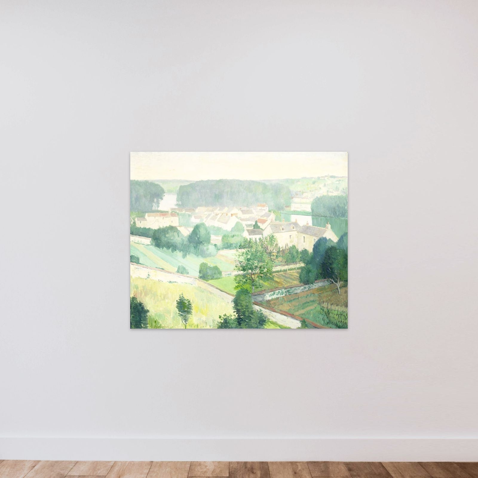 The Village of Sannois unframed — shown to scale