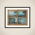 Four Landscapes, Representing the Four Seasons framed