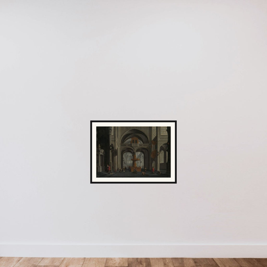 Church Interior framed — shown to scale