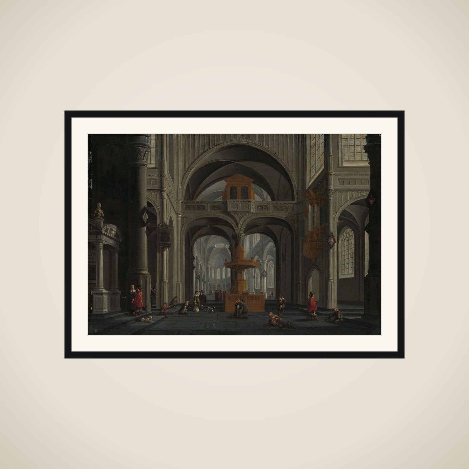 Church Interior framed