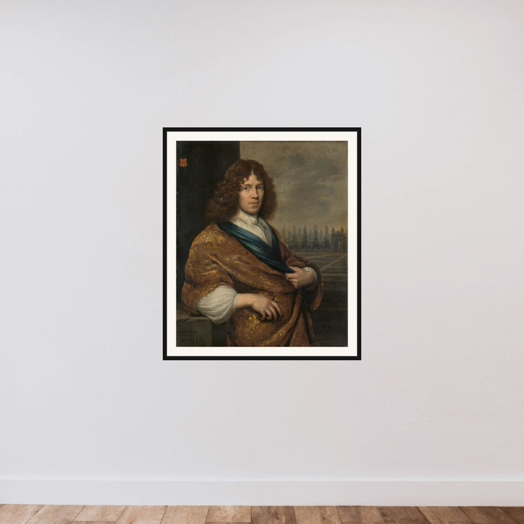 François Leidecker (1650-1718). Deputy of the Exchequer of Zeeland framed — shown to scale