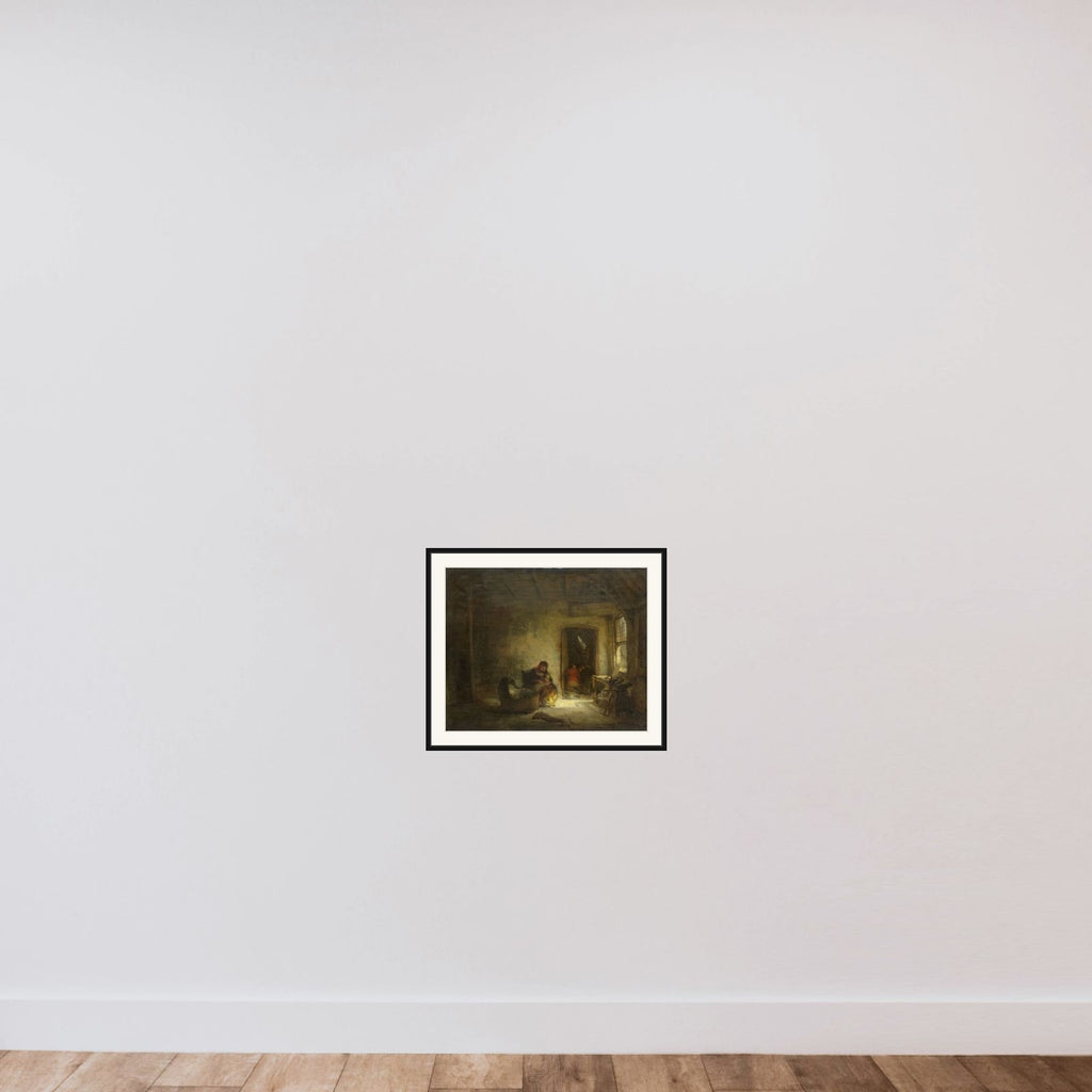Sunny Room framed — shown to scale