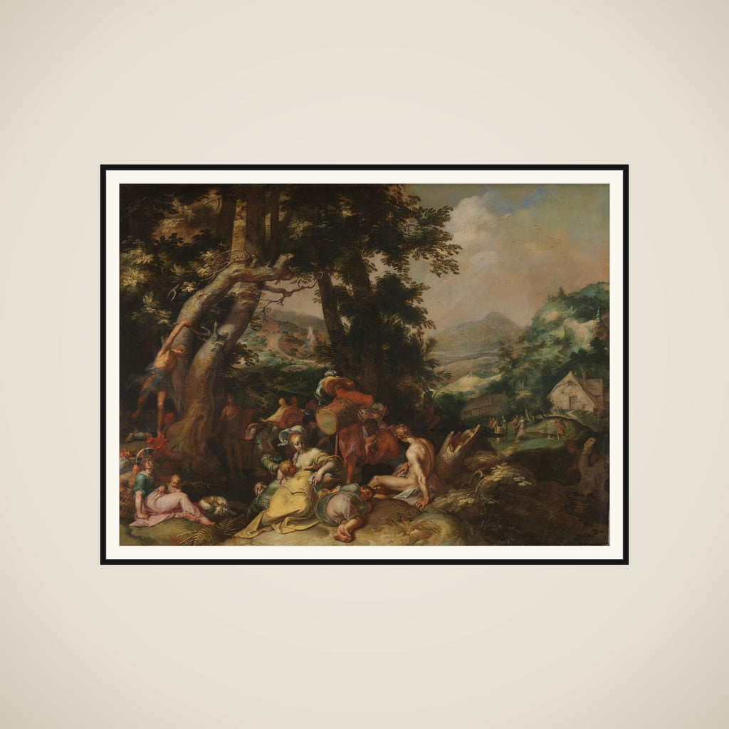 The Preaching of Saint John the Baptist framed