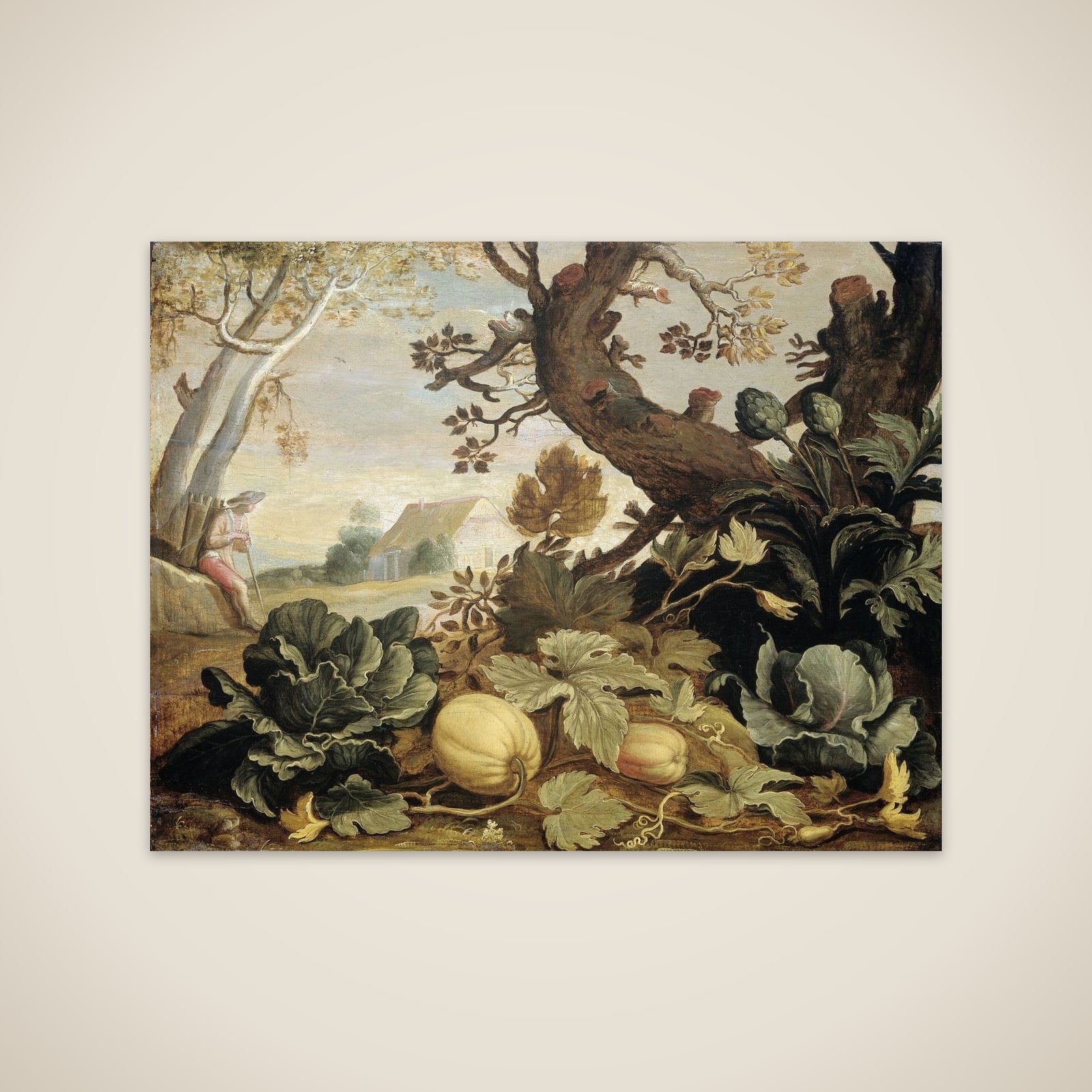 Landscape with Fruits and Vegetables in the foreground unframed print