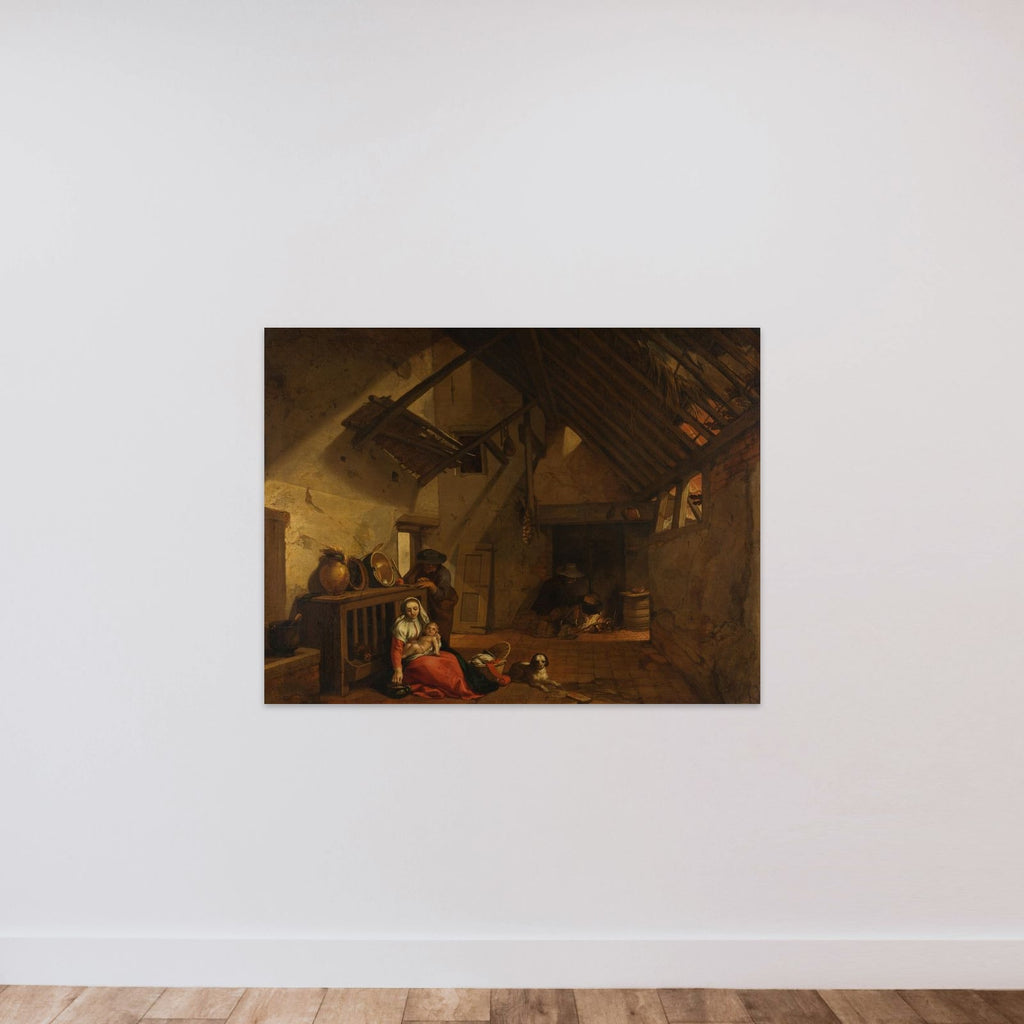 The Rest on the Flight into Egypt unframed — shown to scale