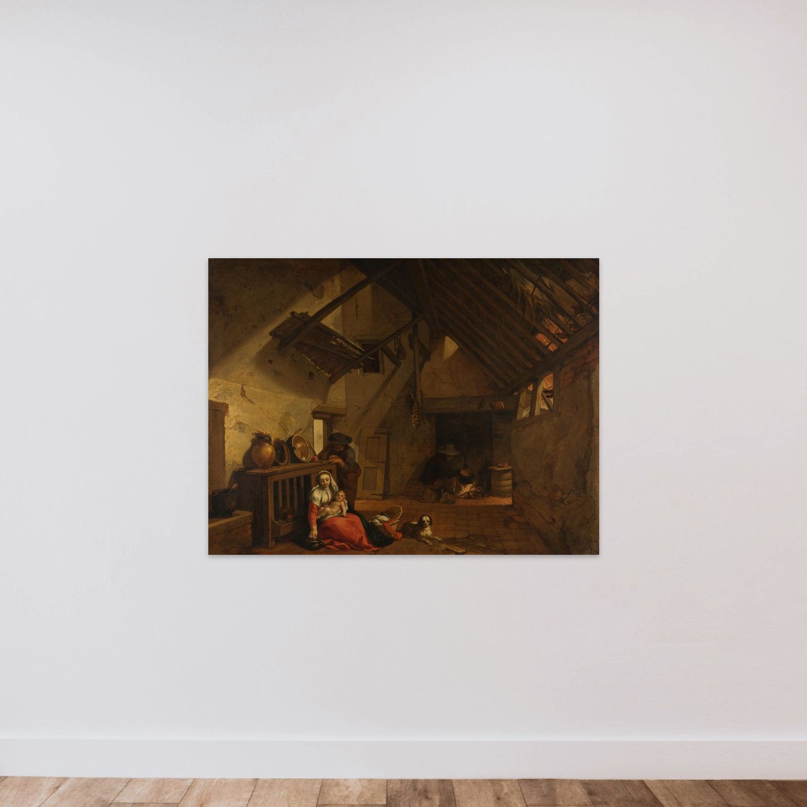 The Rest on the Flight into Egypt unframed — shown to scale